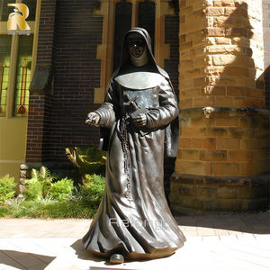 Açık dekorasyon yaşam boyutu satılık dini şekil heykel bronz rahibe heykeli - Product Image 5