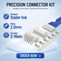 Connecteur Alternatif JST PH2.0 Konnra KR2001 2A, Boîtier PH 2.0mm Similaire à PHR, Faisceau de Câbles avec Verrouillage Sécurisé, Assemblage de Câbles 2mm