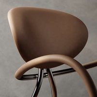 Fauteuil de loisirs moderne design léger dossier de luxe fauteuil canapé inclinable créatif pour salle à manger chambre villa salon