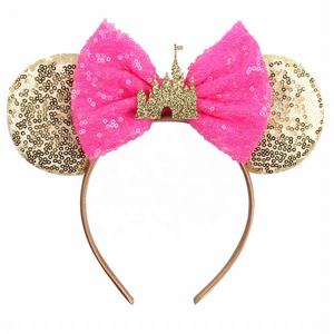 Serre-tête de fête Halloween 2026 avec oreilles de souris et nœud, couronne faite à la main pour femmes et filles, accessoires pour cheveux, taille unique - Product Image 5