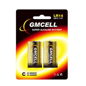 Pkcell LR14-2B 1.5V Alkaline C Size Battery, Pack of 2