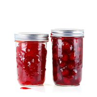 Bocaux en verre à large ouverture pour aliments, caviar, cornichons, jus, crème glacée avec couvercle – 50ml, 100ml, 200ml, 250ml, 350ml, 400ml, 500ml