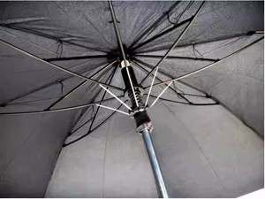 Parapluie noir pour homme avec poignée en forme de pistolet, <span class=keywords><strong>8</strong></span> baleines, pliable, imperméable, coupe-vent, portable pour affaires et anniversaires G26-54 - Product Image 6