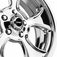 ZHMT Nuevas Llantas Forjadas de Aleación de Aluminio Plateadas de Lujo para Autos, Diseño Clásico Americano Vintage de 25 mm