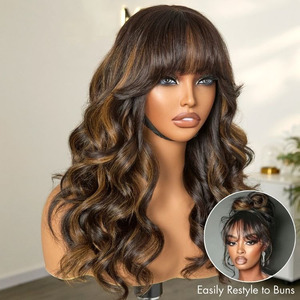 Nouvelle perruque en dentelle de cheveux humains vierges brésiliens 3x1, style naturel, avec mèches blondes, vague lâche, sans colle, transparente pour la dentelle - Product Image 2