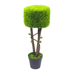עמיד בפני UV סיטונאי פו מודרני גדול בונסאי חי טופיארי עץ תאשור צמח עץ מלאכותי ירוק לדקורטיבי מקורה