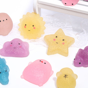 Hot Sale TPR Random Kawaii Mini Mochi Animal Glitter Squishy <b>Squeeze</b> Stress Relief Promotional Toy for Kids and Adults - Product Image 1