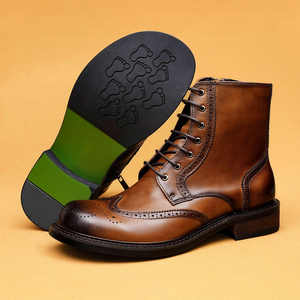 Botas de Trabajo Vintage Amish de Lujo para Hombre, Impermeables, con Cordones en el Tobillo, Construcción Goodyear, con Parte Superior de Cuero Genuino Resistente - Product Image 3