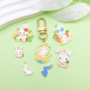 Cute Bunny Charms Zinc Alloy Cartoon Easter Pendants For DIY Accessories <b>Gift</b> Unisex - Product Image 3