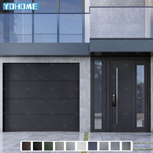 Portes <span class=keywords><strong>de</strong></span> <span class=keywords><strong>garage</strong></span> commerciales modernes à battants verticaux, à ouverture vers le haut, à lattes décoratives, en aluminium, à montage encastré, portes <span class=keywords><strong>de</strong></span> <span class=keywords><strong>garage</strong></span> sectionnelles - Product Image 1