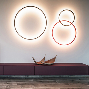 Personalidad nórdica diámetro creativo 45cm 60cm 80cm lámparas de pared para el hogar fondo de sala de estar interior Entrada de ambiente decorativo - Product Image 1