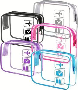For Fashion PVC <b>Makeup</b> <b>Bag</b> Custom Logo Waterproof <b>Transparent</b> Zipper Closure Cosmetic Pouch for <b>Bags</b> Wash <b>Bag</b> - Product Image 1