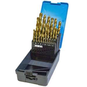 FERVI - P062 Juego de brocas helicoidales de vástago recto 135 ° (25 uds.) -Juegos de brocas EAN 8012667164768 - Product Image 1