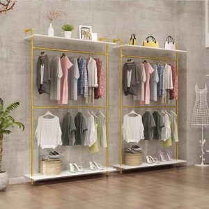 Étagère <span class=keywords><strong>murale</strong></span> de rangement pour vêtements, <span class=keywords><strong>tringle</strong></span> à vêtements industrielle en tuyau, présentoir de vente au détail - Product Image 1