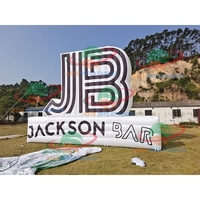 Panneau publicitaire gonflable personnalisé à 16 couleurs changeantes, décoration murale extérieure pour magasin, à suspendre ou à poser