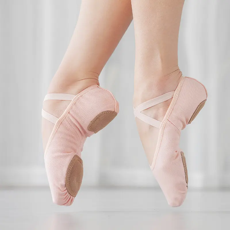 Sapato de bailarina dobrável para mulheres e meninas, sapato de dança