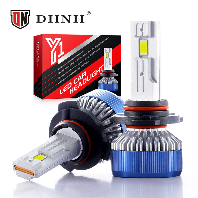 Y1-9005 High Power Mini LED Headlight Bulbs New Design Plug and Play Auto Lighting System HB3 6500k Aluminum Color Temperature