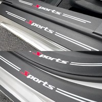 Protection de seuil de porte de voiture en PET imperméable avec logo sportif, autocollants anti-rayures, décoration automobile personnalisée