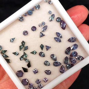 High Quality Lab Grown Color Change Gemstone Synthetic Alexandrite Corundum Fancy Cut Loose Gemstone - Product Image 4