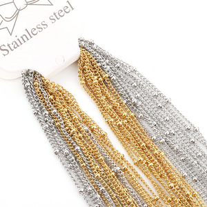 Chaîne <span class=keywords><strong>de</strong></span> collier en acier inoxydable plaqué or 18 carats, accessoires <span class=keywords><strong>de</strong></span> bijoux, vente chaude - Product Image 5