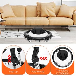 Marche-bébé pliable avec <span class=keywords><strong>9</strong></span> hauteurs réglables, marche-bébé avec roues portable, marche-bébé pour bébé garçon fille - Product Image 6