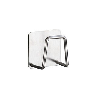 Stainless Steel Wall Mounted Hook <b>Kitchen</b> Storage Multi Purpose No Drill Rack For Miscellaneous Items - Product Image 1