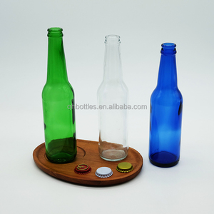 Bouteilles en verre transparent bleu cobalt vert de 330 ml et 500 ml pour bière et arrak avec bouchon couronne - Product Image 4