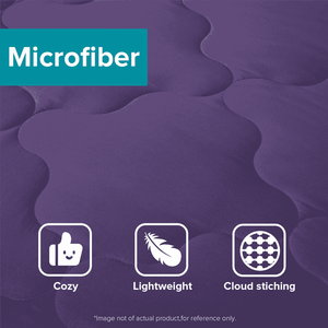 カスタムカラー両面キルトセット快適な寝具の代わりに軽量ダウンパープルカーボンブラックベッド3ピースセット - Product Image 5