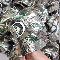 Casquette de baseball non structurée à 5 panneaux, style camouflage personnalisé, visière incurvée, broderie, motif Real Tree Camo, casquette de papa