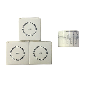 50 piezas/rollo, Regla Profesional Desechable de Plástico para Cejas, Medidor de Microblading, Plantilla para Maquillaje Permanente de Cejas - Product Image 5
