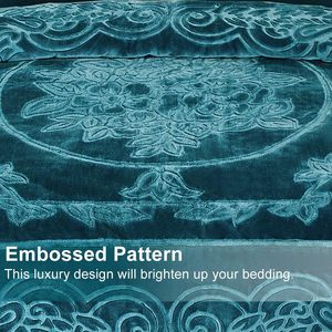 Custom OEM ODM Luxurious Embossed Flower Print Raschel <strong>Fleece</strong> <strong>Blanket</strong> <strong>Large</strong> Exquisite Soft Cozy Warm Customized Throw <strong>Blanket</strong> - Product Image 2