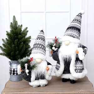 SOTE Neues Design 48/60CM Stehender Grauer Gartenzwerg Plüschtier Europäischer Stil <span class=keywords><strong>Goblins</strong></span> Stoffpuppe Umweltfreundlich Fabrik Weihnachten - Product Image 1