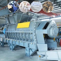 Déchiqueteuse spirale pour matériaux souples, tissus, tapis, sacs en film et textiles usagés