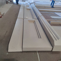 PAIA STONE Moleanos Beige Limestone Polished Limestone Exterior Door Frame Lines Niche Marble Molding Villa Hotel Project