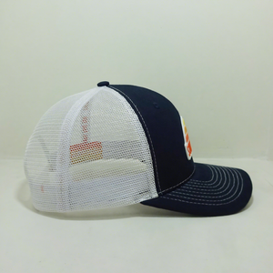 Gorra Trucker Personalizada Azul Marino con Panel Frontal de Malla, Aplique de Goma en Relieve, Ajustable, Unisex, Casual, Primavera Verano, 6 Paneles, Estilo Béisbol - Product Image 3