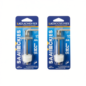 Kit de bisagras de repuesto S045K para asientos de inodoro, base de tornillos metálicos, tapa de plástico blanca - Product Image 3