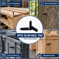 Étiquette UHF RFID pour le suivi et l'identification des actifs, 860-960 MHz, étiquette ABS étanche pour la gestion des arbres, des forêts et du bois