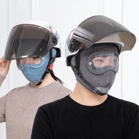 Máscara facial de lana cálida a prueba de viento Gorra de esquí de invierno con gafas HD Pasamontañas de ciclismo antivaho transpirable Hecho de nailon duradero