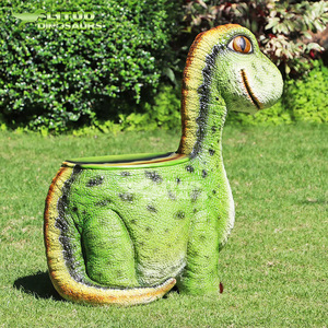 Table <span class=keywords><strong>en</strong></span> résine et fibre de verre <span class=keywords><strong>en</strong></span> forme d'œuf de dinosaure avec chaises pour parc - Product Image 3