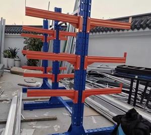 Jincanglian JCL-CH01 Yellow Blue Heavy Duty Corrosion Protected Steel Cantilever Tube Rack Warehouse Pipe <b>Racking</b> Cantilever - Product Image 3