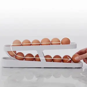 Nhựa Đôi Tự Động Cán Khay Trứng Làm Máy Lưu Trữ Hộp Trứng Dispenser Cho Tủ Lạnh Tốt Hơn Lưu Trữ
