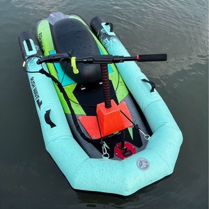 Rushwave Electric Surfboard 16in PVC <b>Inflatable</b> Watercraft For Lakes Rivers Beginner Use - Product Image 2
