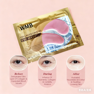 Feuchtigkeit spendende Hyaluronsäure-Kollagenblatt-Augen maske zur Anti-Aging-Falten reduzierung und zu Augenringen - Product Image 3