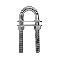 Œil de proue en acier inoxydable 316 DELUXE en forme de U avec boulon M6x50X90mm, raccords coniques, gréement, accessoires pour bateaux, yachts et navires