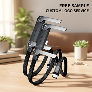 Cavo di Ricarica e Dati USB C 2-in-1 240W, Cavo Pieghevole Portatile in Nylon Intrecciato per Ricarica Rapida per iPhone Samsung Huawei - Product Image 1