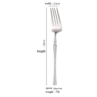 Ensemble de couverts classiques en acier inoxydable 304, 4 pièces, couteau, fourchette, cuillère, cuillère à café, boîte cadeau incluse, passe au lave-vaisselle, pour les mariages