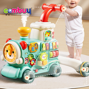 Steam Infant Learning Education Ride on Car Sitting Drag Push Toy Baby Walker Train - Product Image 3