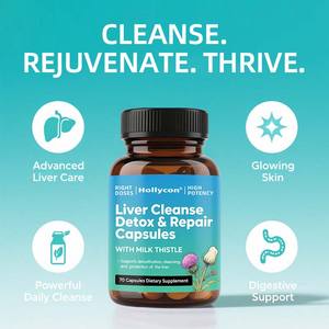 ODM OEM disesuaikan detoks pembersih hati & kapsul reparasi Herbal pendukung hati Susu Thistle suplemen kesehatan hati - Product Image 5