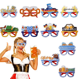 Novedades 2026: Gafas de fiesta de fieltro y plástico con combinación de colores populares para festivales de <span class=keywords><strong>cerveza</strong></span>, mascaradas y bailes en el Oktoberfest de Múnich - Product Image 1