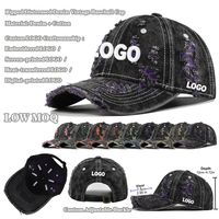 Gorras de Béisbol Vintage Desgastadas y Ajustables de 6 Paneles, Unisex, OEM, con Logotipo Bordado Personalizado, Gorra de Béisbol Lavada